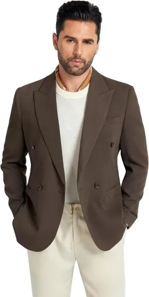 Mens Suit Jacket Blazer Formal Slim Fit Men Sports Jacket Double Breasted Mens Sports Coat Blazer Men Business Men Tuxedo