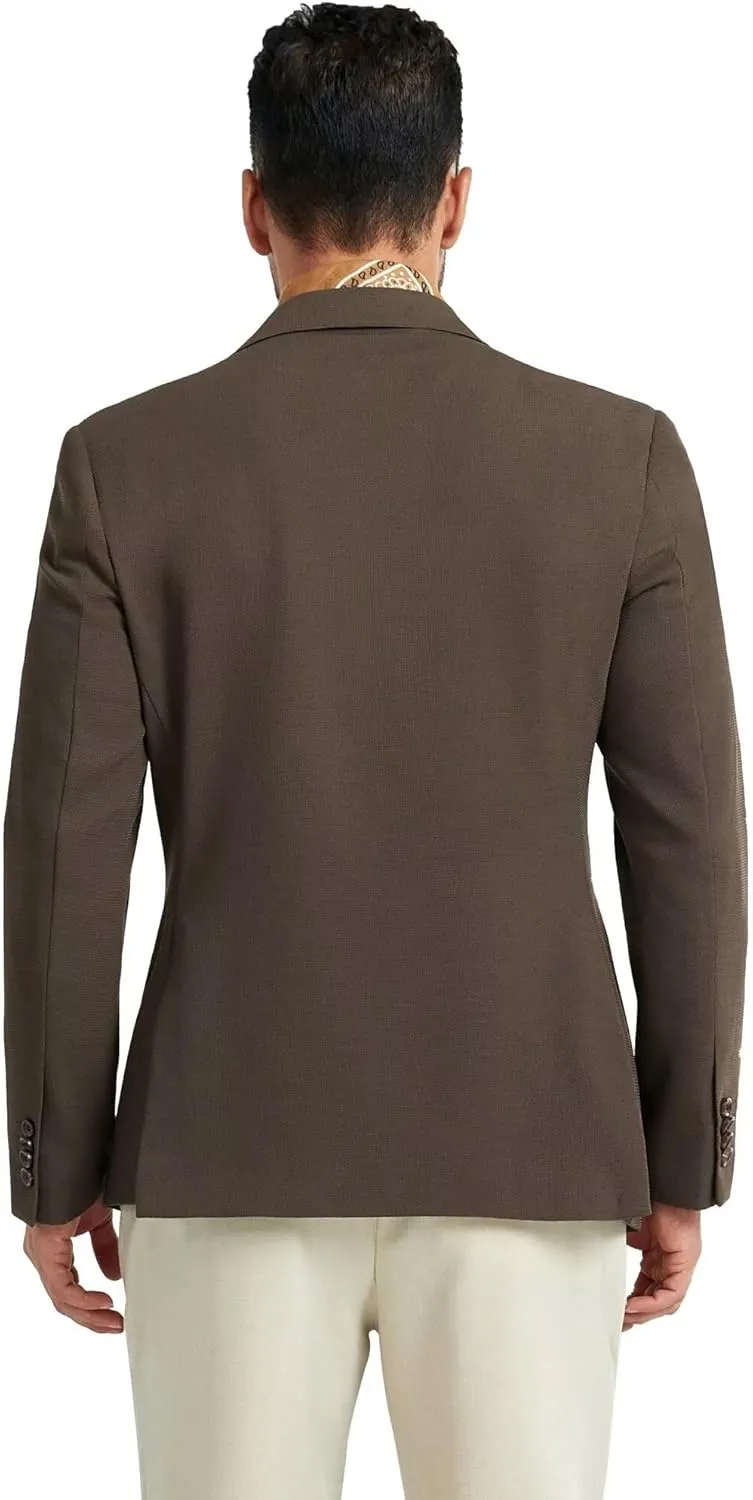 Mens Suit Jacket Blazer Formal Slim Fit Men Sports Jacket Double Breasted Mens Sports Coat Blazer Men Business Men Tuxedo