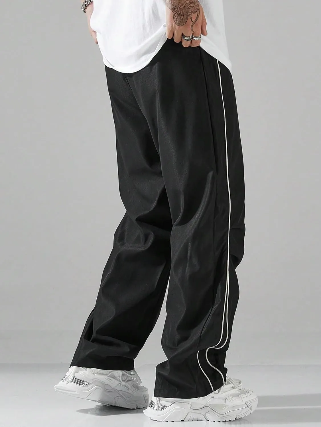 Men's Y2K Baggy Sweatpants Parachute Pants Wide Leg Vintage Track Pants Casual Streetwear