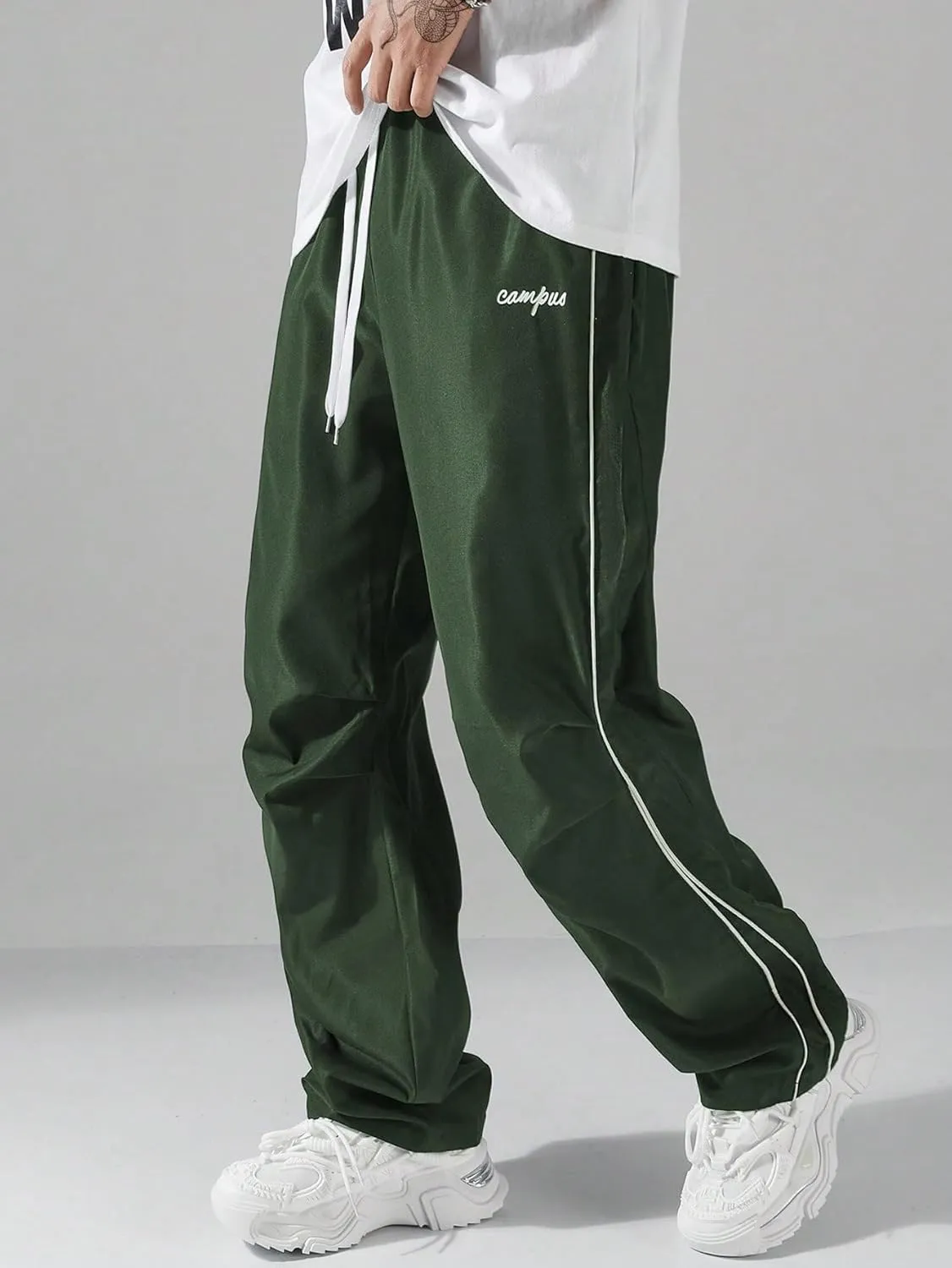 Men's Y2K Baggy Sweatpants Parachute Pants Wide Leg Vintage Track Pants Casual Streetwear