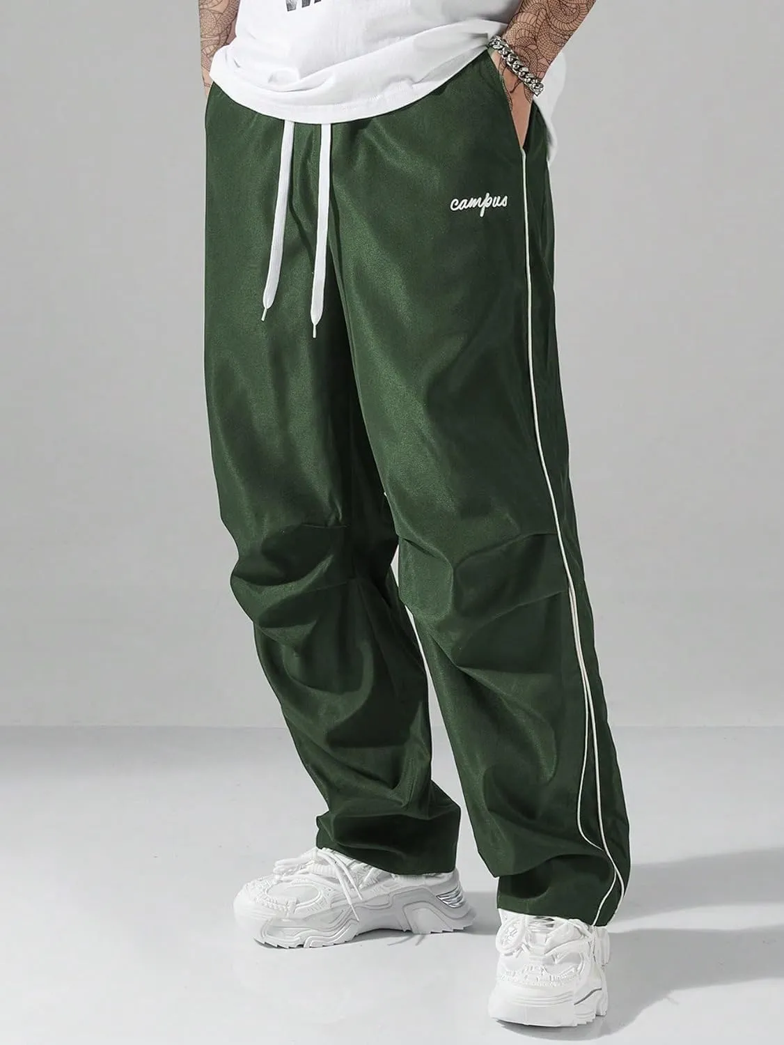 Men's Y2K Baggy Sweatpants Parachute Pants Wide Leg Vintage Track Pants Casual Streetwear
