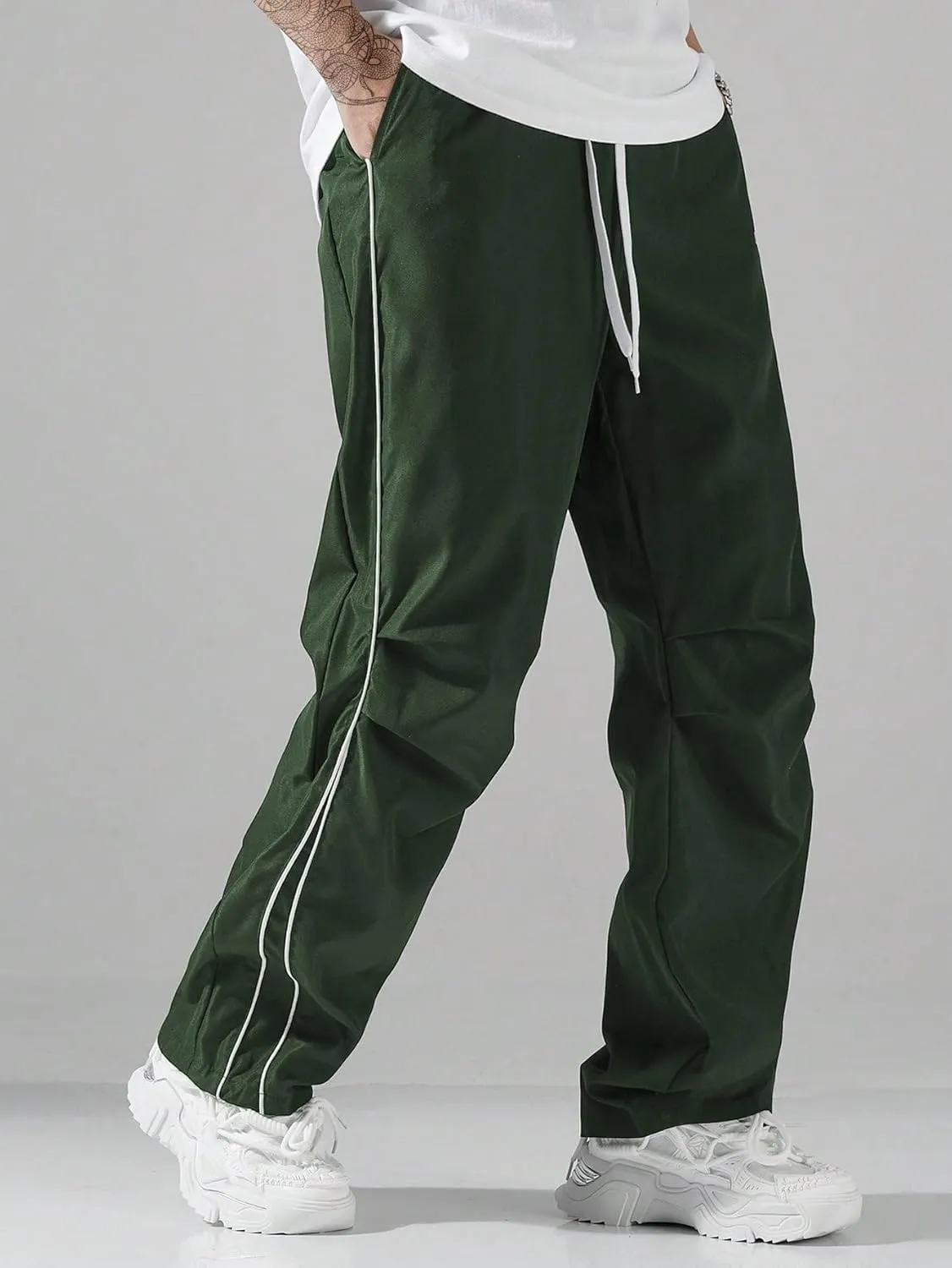 Men's Y2K Baggy Sweatpants Parachute Pants Wide Leg Vintage Track Pants Casual Streetwear