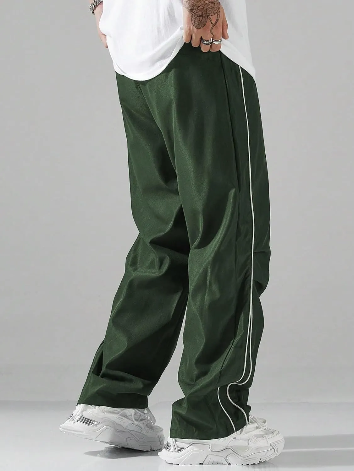 Men's Y2K Baggy Sweatpants Parachute Pants Wide Leg Vintage Track Pants Casual Streetwear