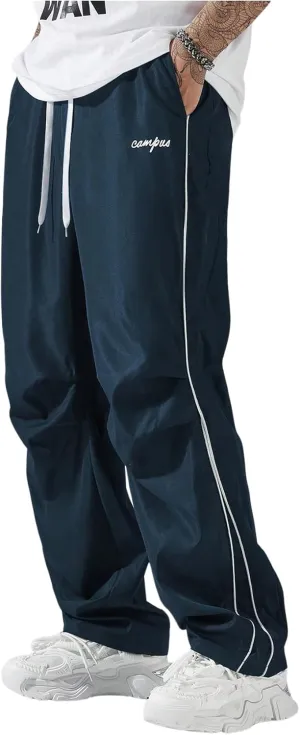 Men's Y2K Baggy Sweatpants Parachute Pants Wide Leg Vintage Track Pants Casual Streetwear
