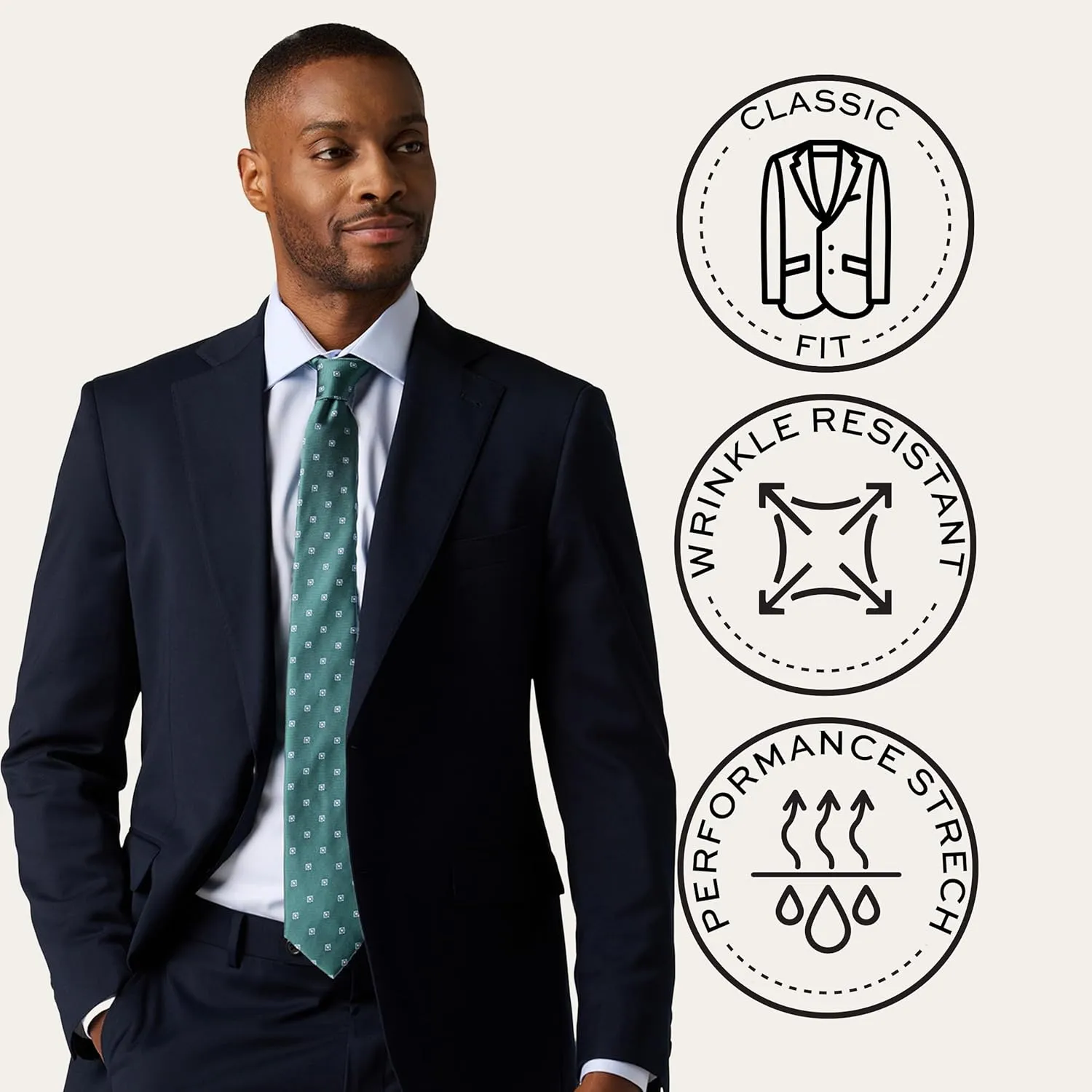 Mercantile Jacket Classic Fit - Premium Quality Suit Jacket for Men, Stylish and Elegant Formal Suit for Men
