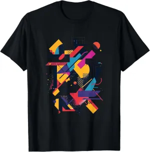 Modern Abstract Geometric Print T-Shirt