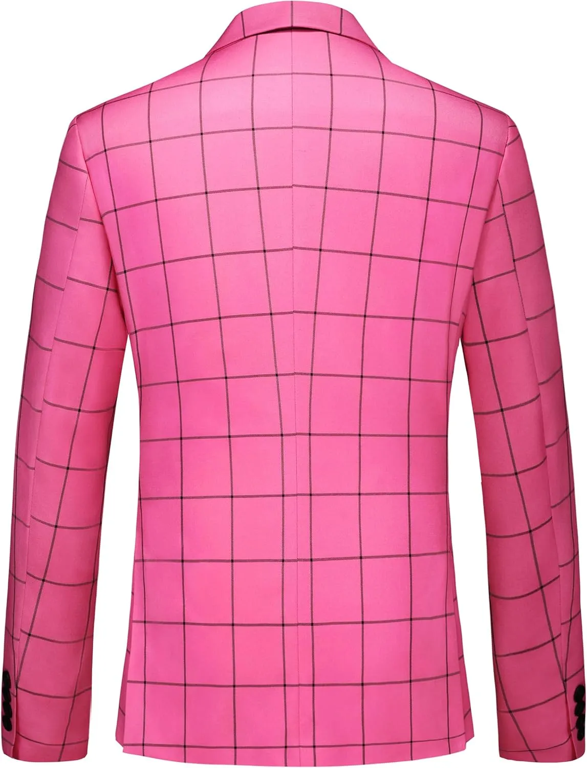 MOGU Men's Slim Fit Plaid Suit Set  Sport Coat Blazer, Vest & Pants (Each Sold Separately) for Wedding, Prom & Party