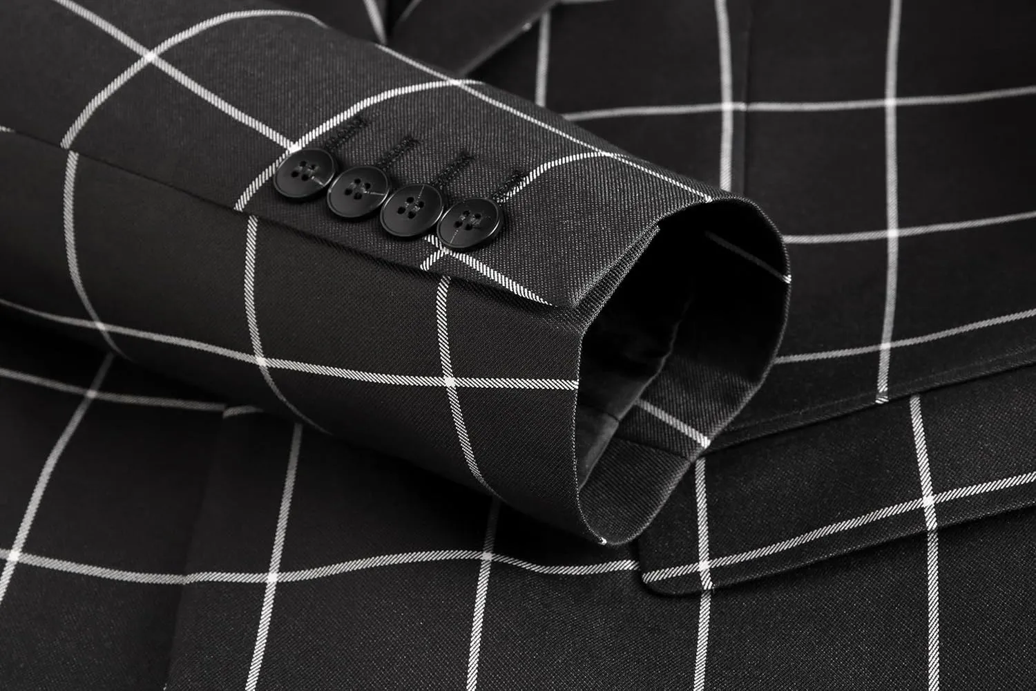 MOGU Men's Slim Fit Plaid Suit Set  Sport Coat Blazer, Vest & Pants (Each Sold Separately) for Wedding, Prom & Party