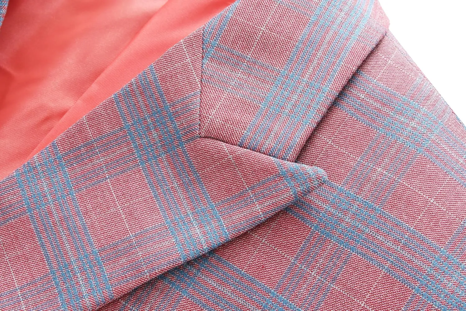 MOGU Men's Slim Fit Plaid Suit Set  Sport Coat Blazer, Vest & Pants (Each Sold Separately) for Wedding, Prom & Party