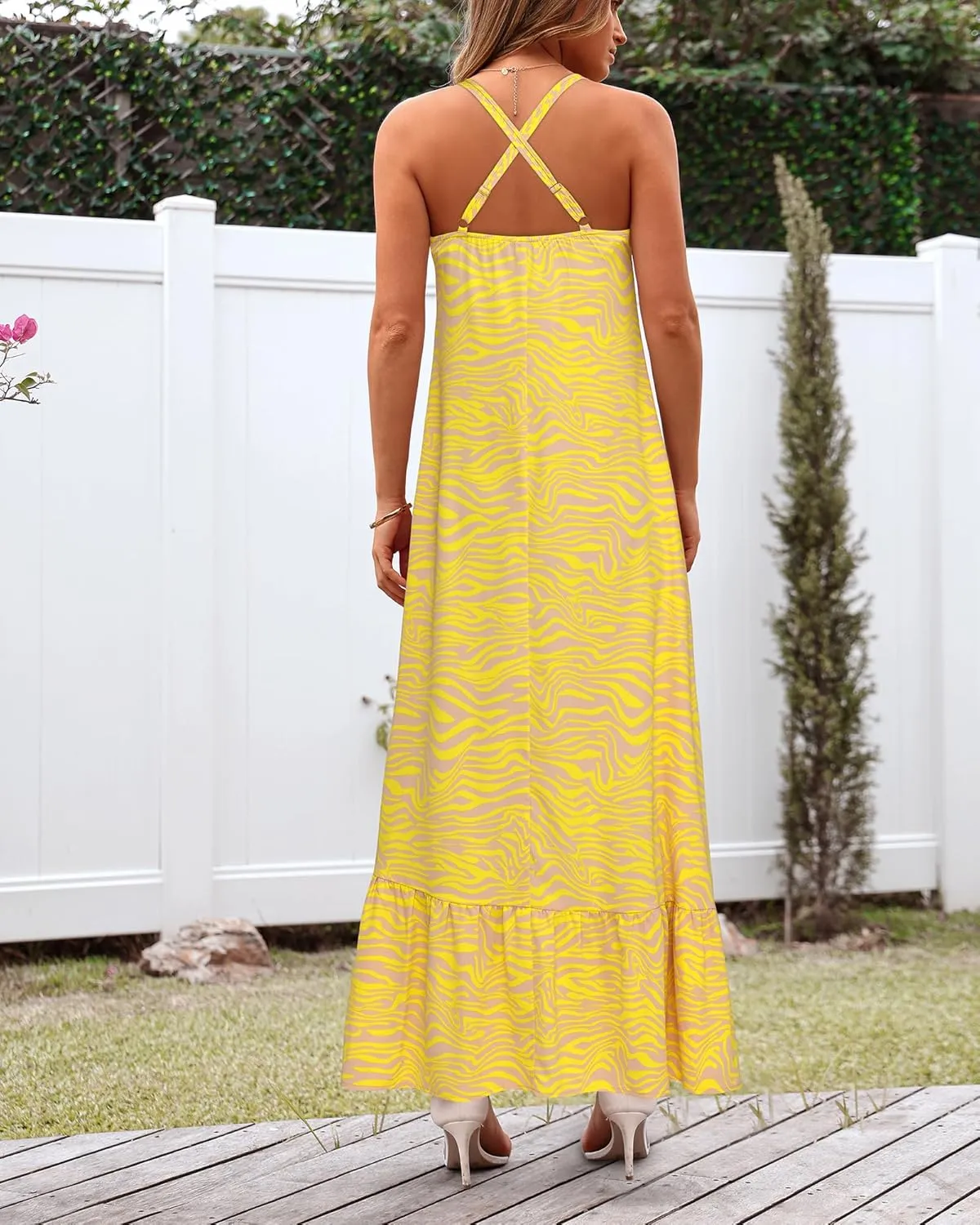 NOLLSOM Casual Women's Summer Dresses 2025 Sundress Sleeveless Floral Boho Long Dresses Beach Vacation Clothes