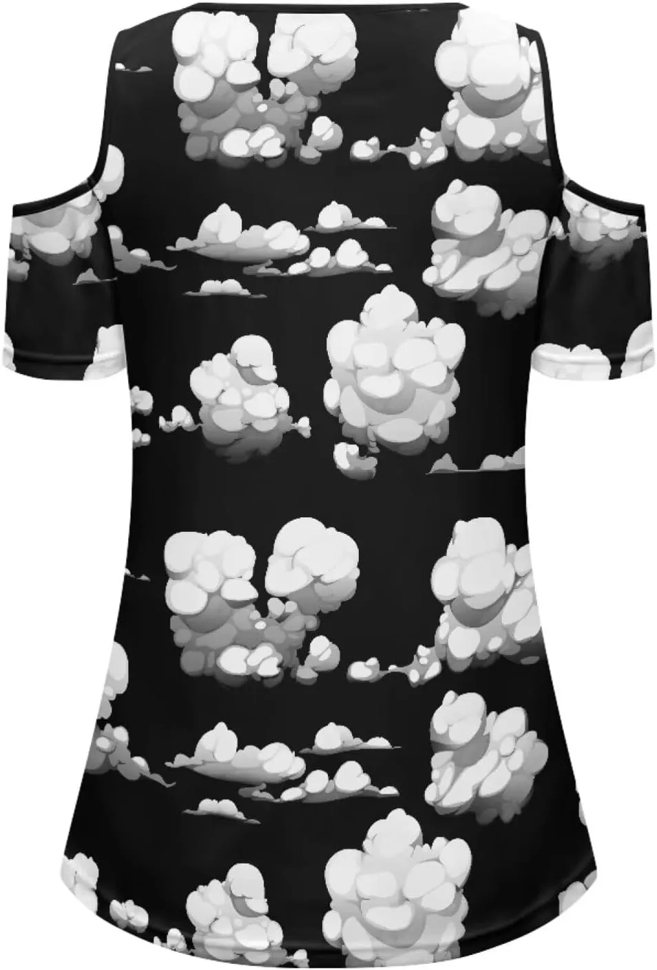 PinUp Angel Women Casual Tops Cut Out Cold Shoulder Short Sleeve T Shirts Fashion Summer Tunic Blouse Shirts