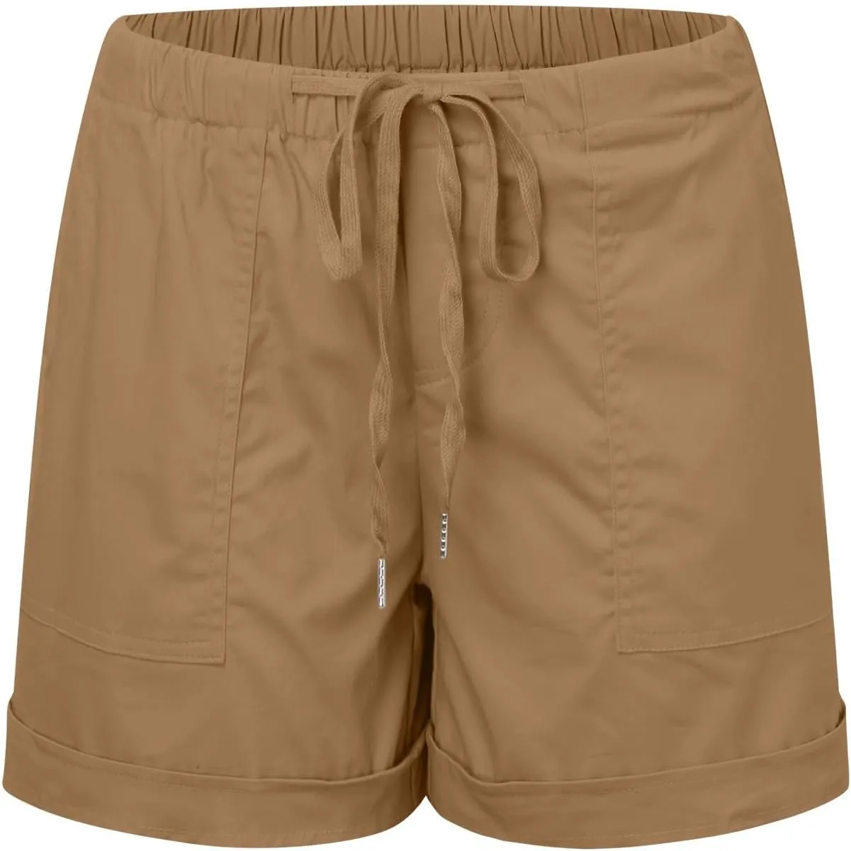 Plus Size Shorts for Women High Waisted Drawstring Cotton Lounge Shorts Pull On Short Casual Pants Summer Outfits