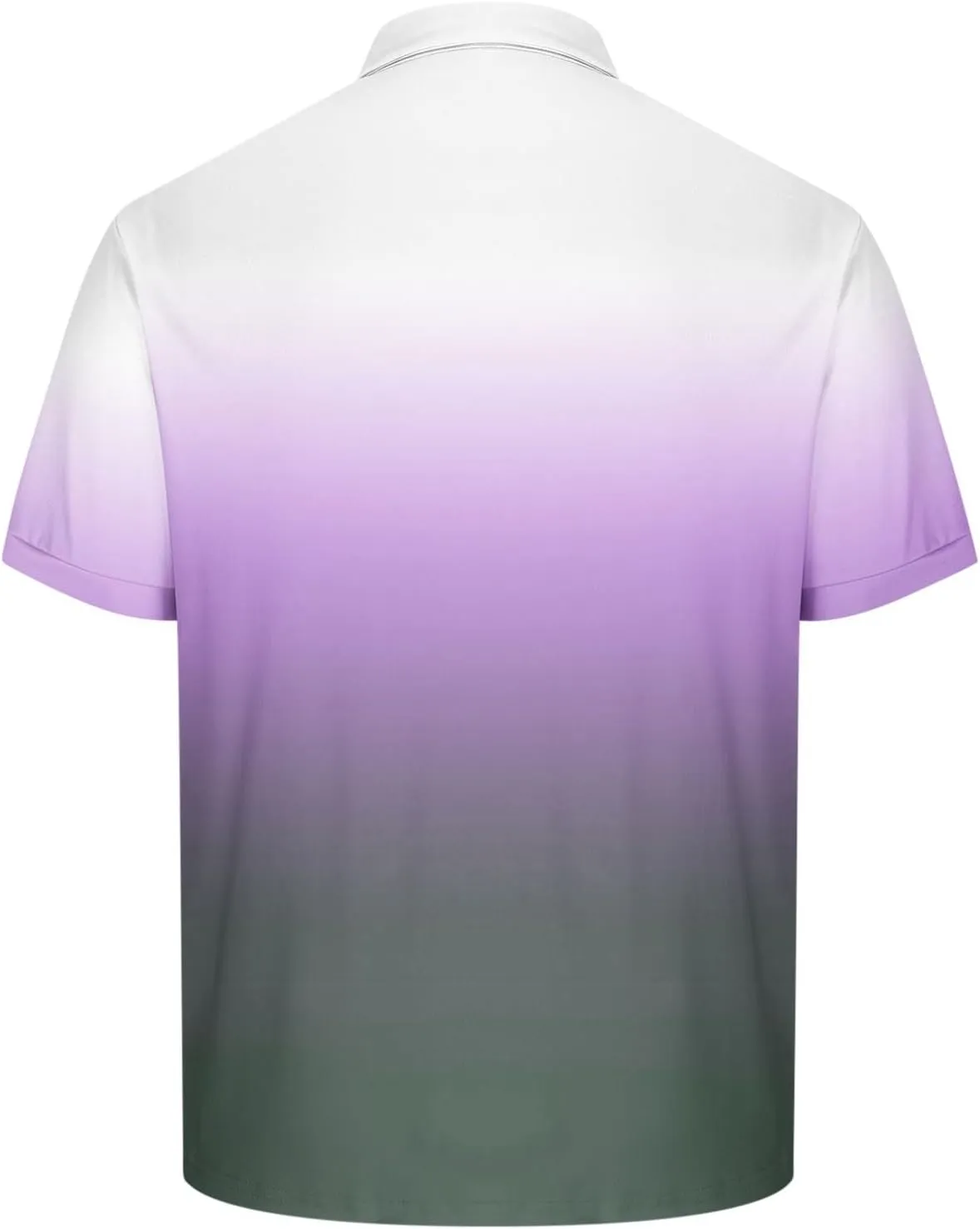 Polo Shirts for Men Short Sleeve Button Down Collar Gradient Tees Dressy Casual Business Work Tshirt Summer Golf Tops