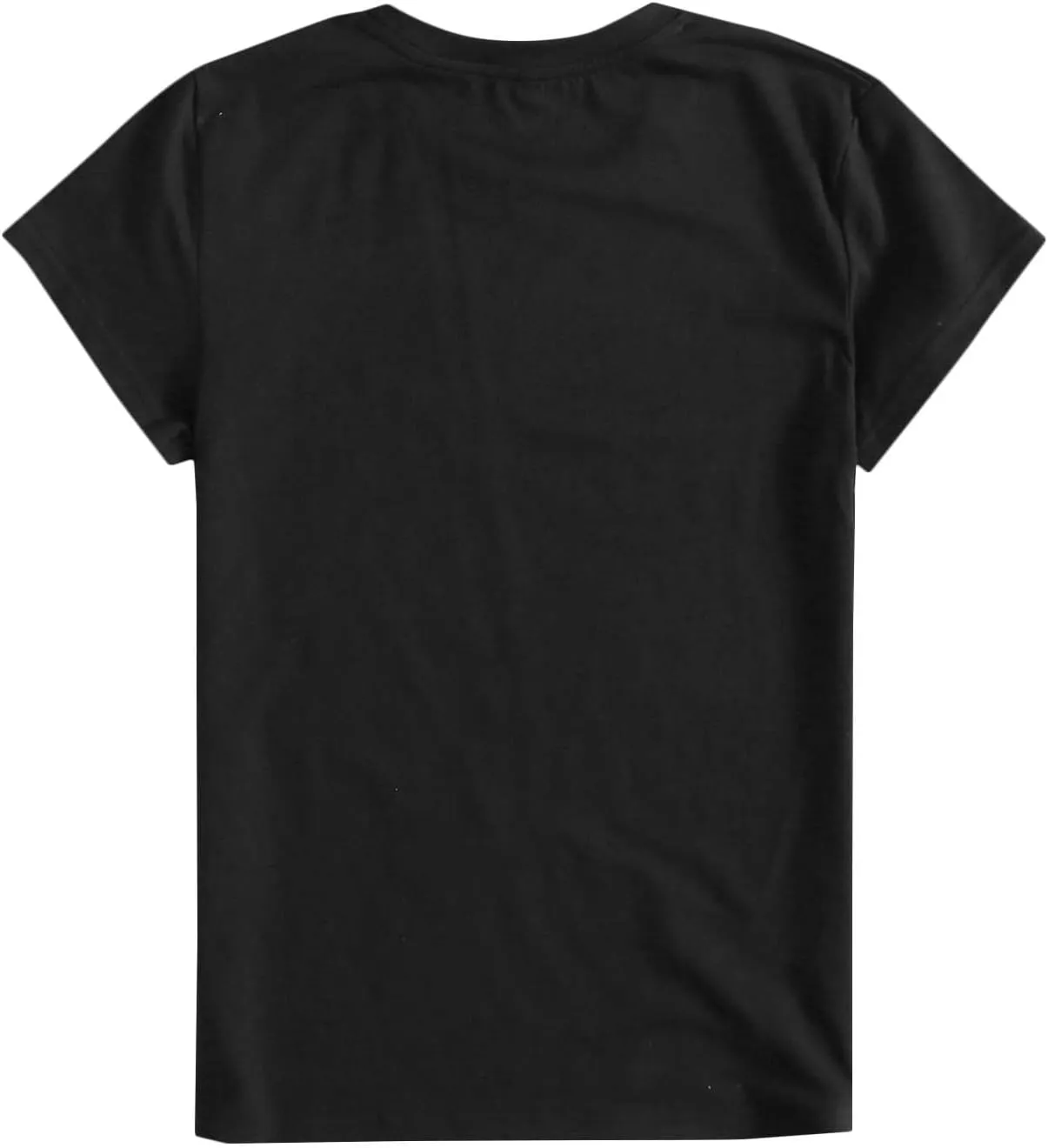 SweatyRocks Women's Heart Print T Shirts Summer Funny Short Sleeve Tops