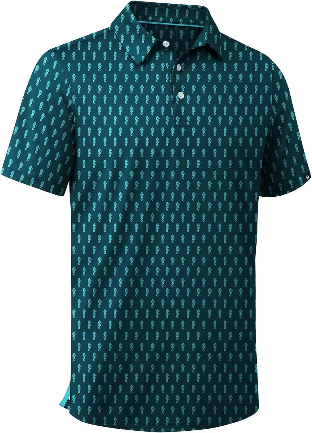 SWISSWELL Mens Golf Shirt Short Sleeve Moisture Wicking Print Polo Shirts for Men Performance Collared Summer Athletic Tshirt
