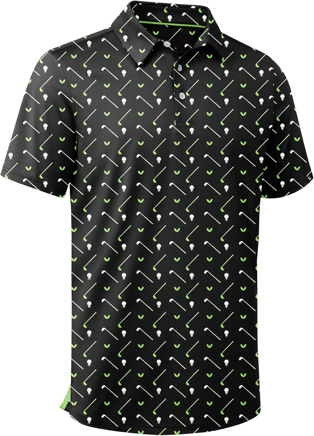 SWISSWELL Mens Golf Shirt Short Sleeve Moisture Wicking Print Polo Shirts for Men Performance Collared Summer Athletic Tshirt