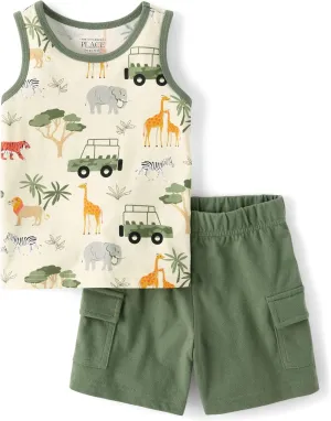 The Children's Place baby-boys And Toddler Tank Top and Shorts 2 Piece Outfit
