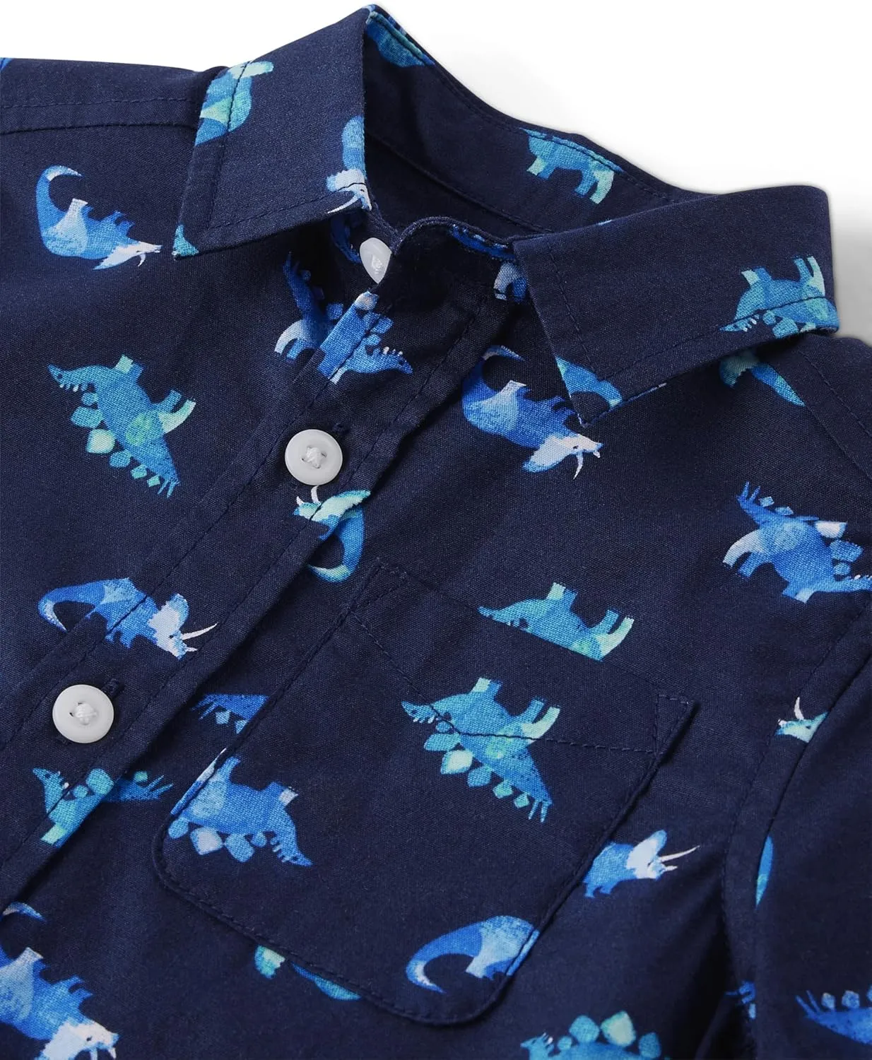 The Children's Place Baby Boys' Poplin Short Sleeve Button Down Shirt
