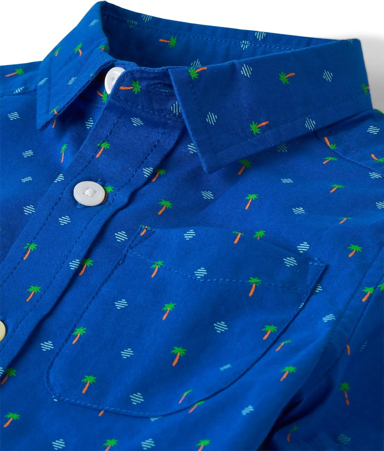 The Children's Place Baby Boys' Poplin Short Sleeve Button Down Shirt