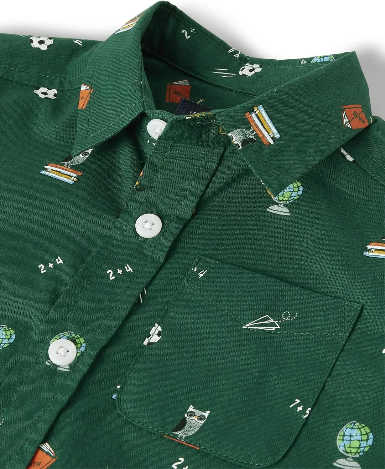 The Children's Place Baby Boys' Poplin Short Sleeve Button Down Shirt