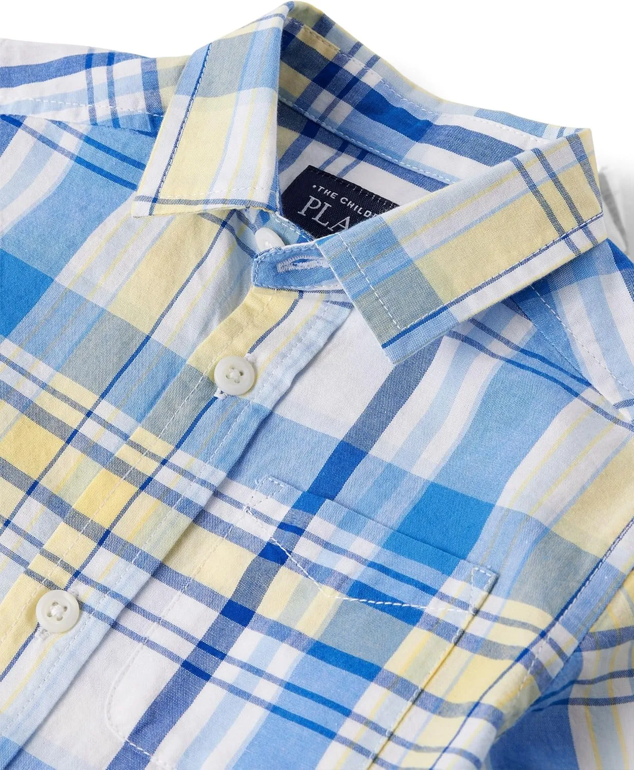 The Children's Place Boys' and Toddler Poplin Long Sleeve Button Down Shirt