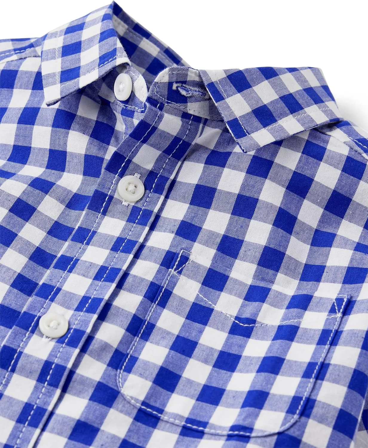 The Children's Place Boys' and Toddler Poplin Short Sleeve Button Down Shirt