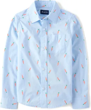 The Children's Place Boy's Long Sleeve Button Down Shirts