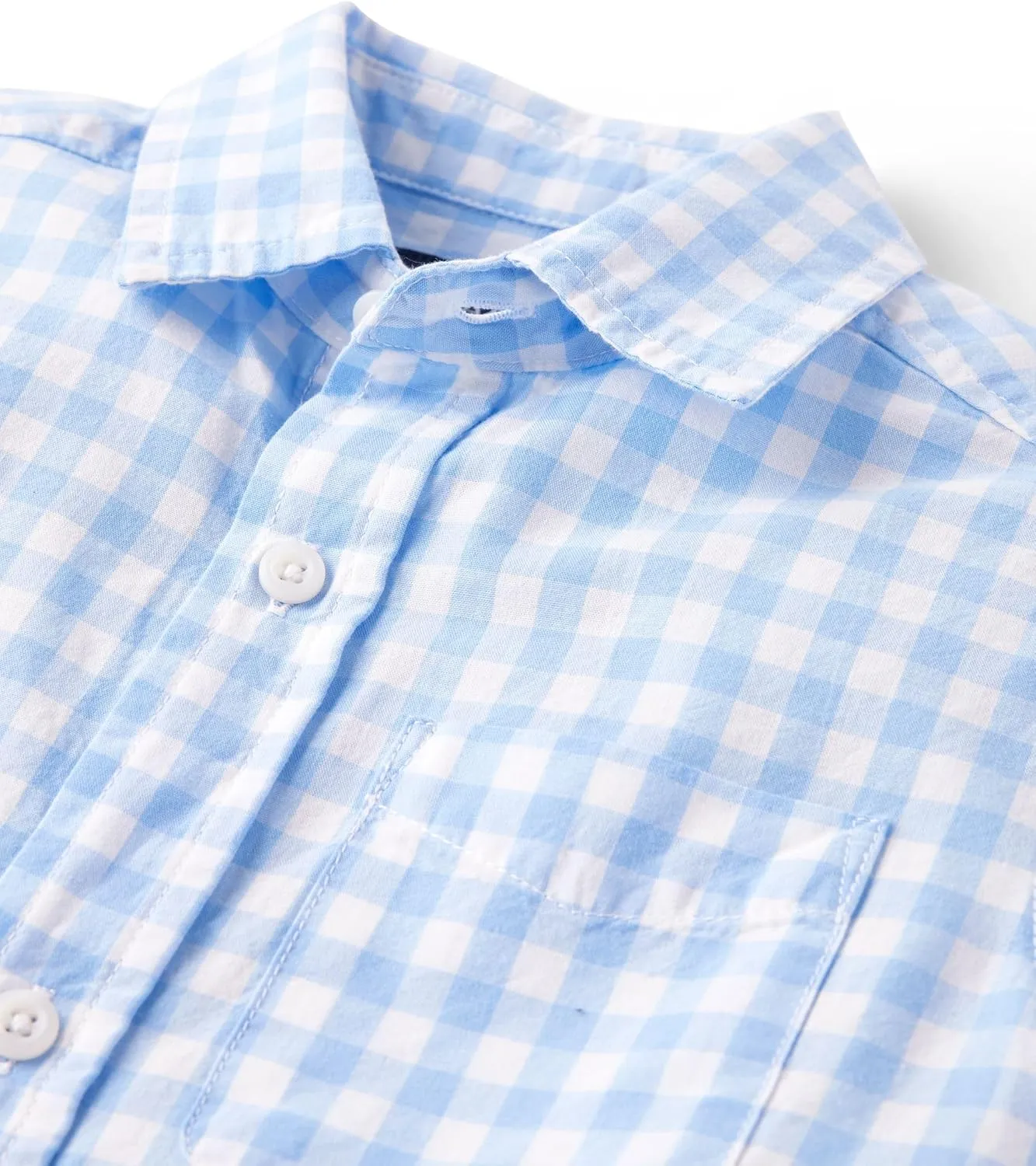 The Children's Place Boys' Short Sleeve Poplin Button Down Shirt