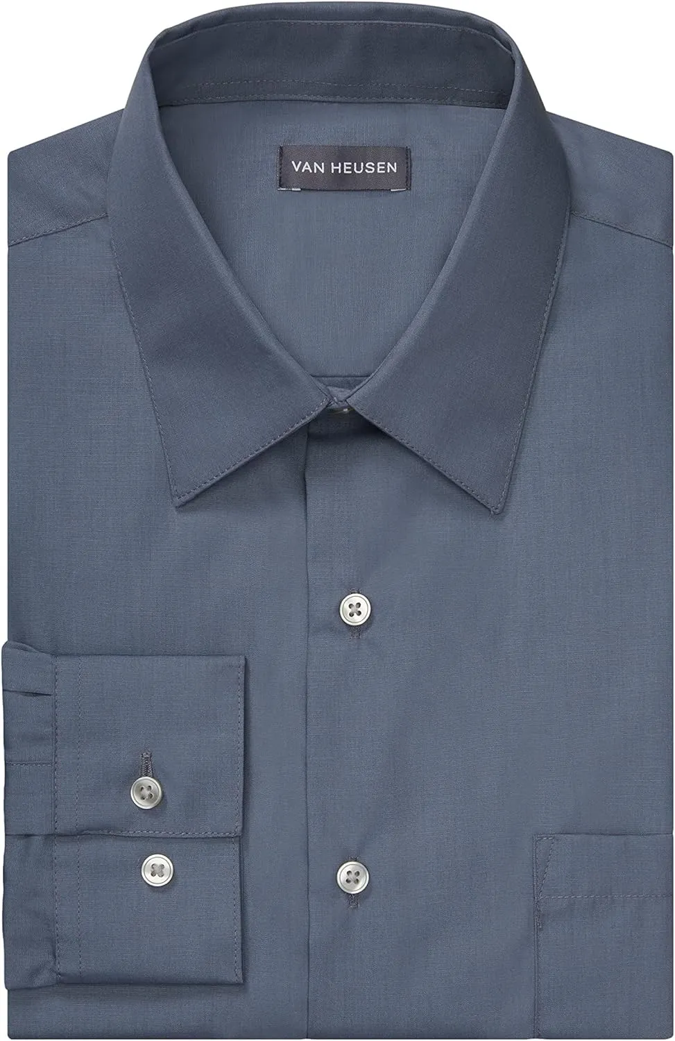 Van Heusen Men's Dress Shirt Regular Fit Poplin Solid