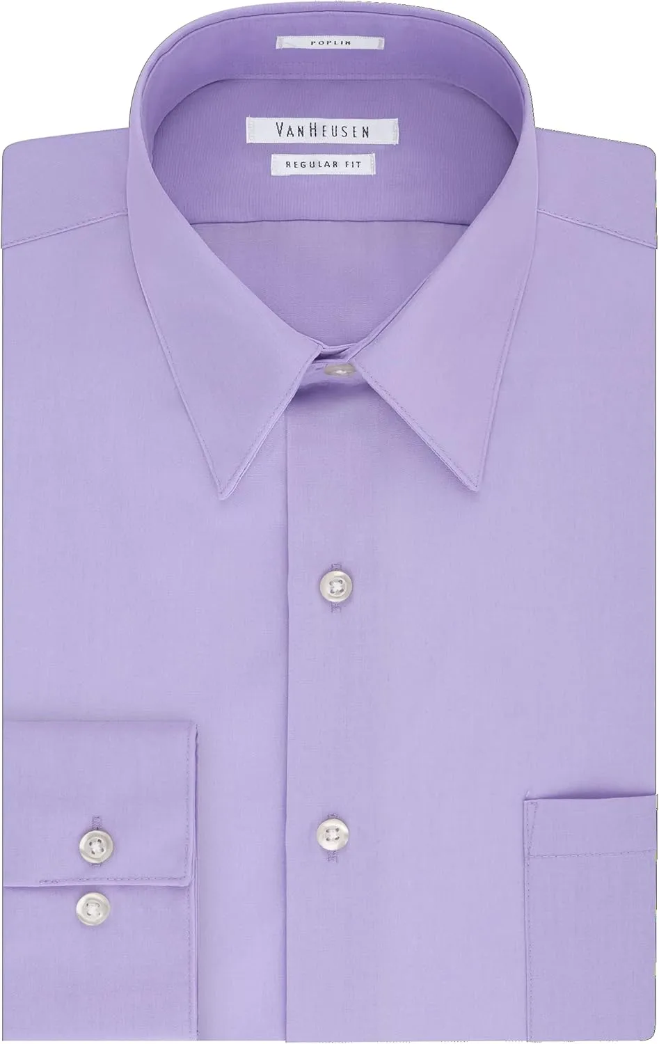 Van Heusen Men's Tall FIT Dress Shirts Poplin