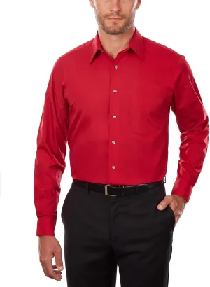 Van Heusen Men's Tall FIT Dress Shirts Poplin
