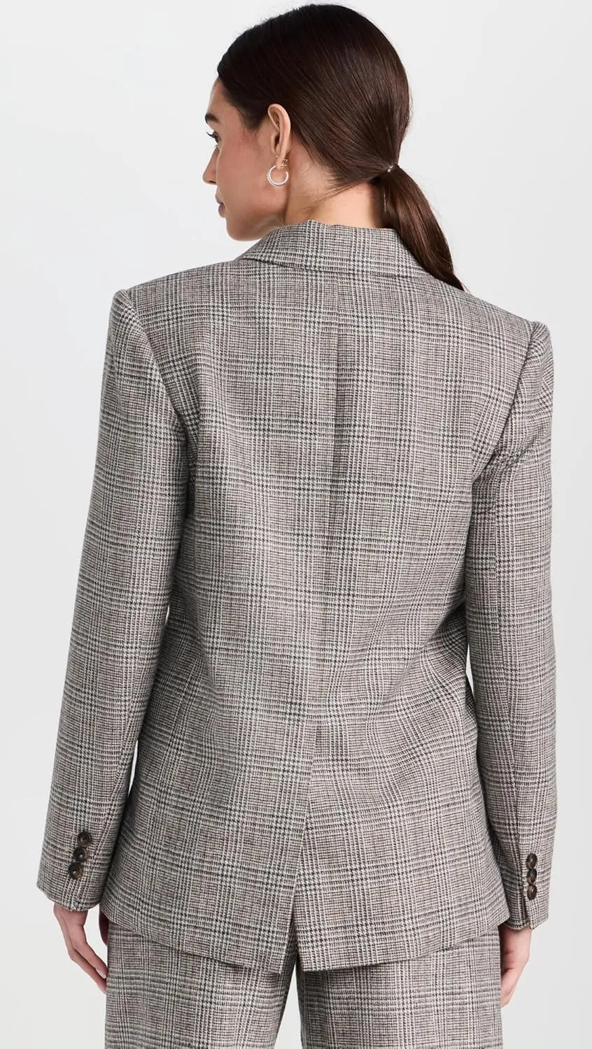 Vince Women's Plaid Double Breasted Blazer