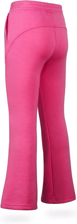 WELAKEN Girls Sweatpants for Casual & Athletic - Kids Flared Pants Bell-Bottom Trousers with Pockets