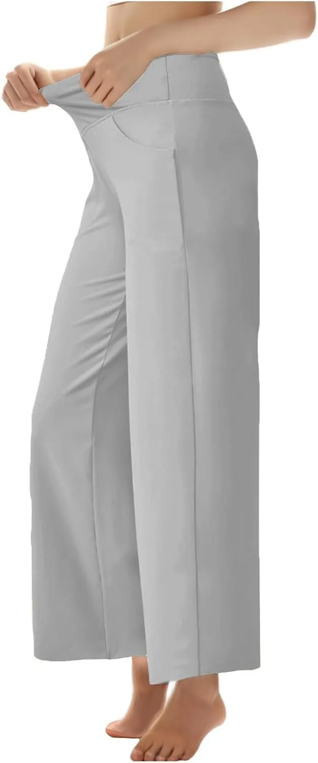 Women Loose Fit Pants Pants for Women High Cut Flare Wide Leg Basic Long Bootcut Leg Fall Summer Pants 2024