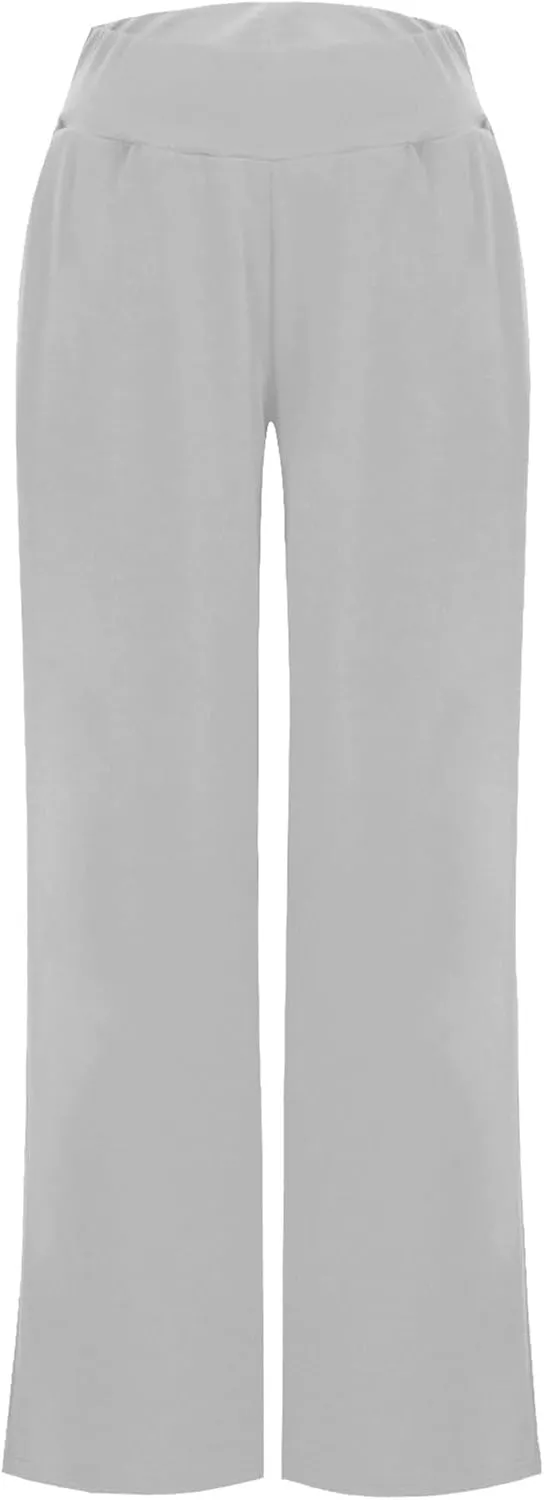 Women Loose Fit Pants Pants for Women High Cut Flare Wide Leg Basic Long Bootcut Leg Fall Summer Pants 2024