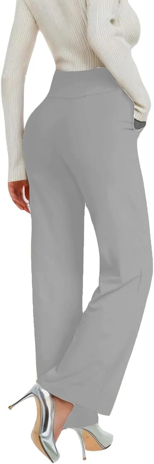 Women Loose Fit Pants Pants for Women High Cut Flare Wide Leg Basic Long Bootcut Leg Fall Summer Pants 2024