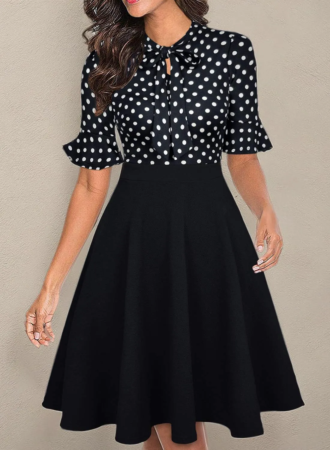 Women Summer Floral Ruffle Sleeve Wear to Work Church Wedding Guest Party Dresses