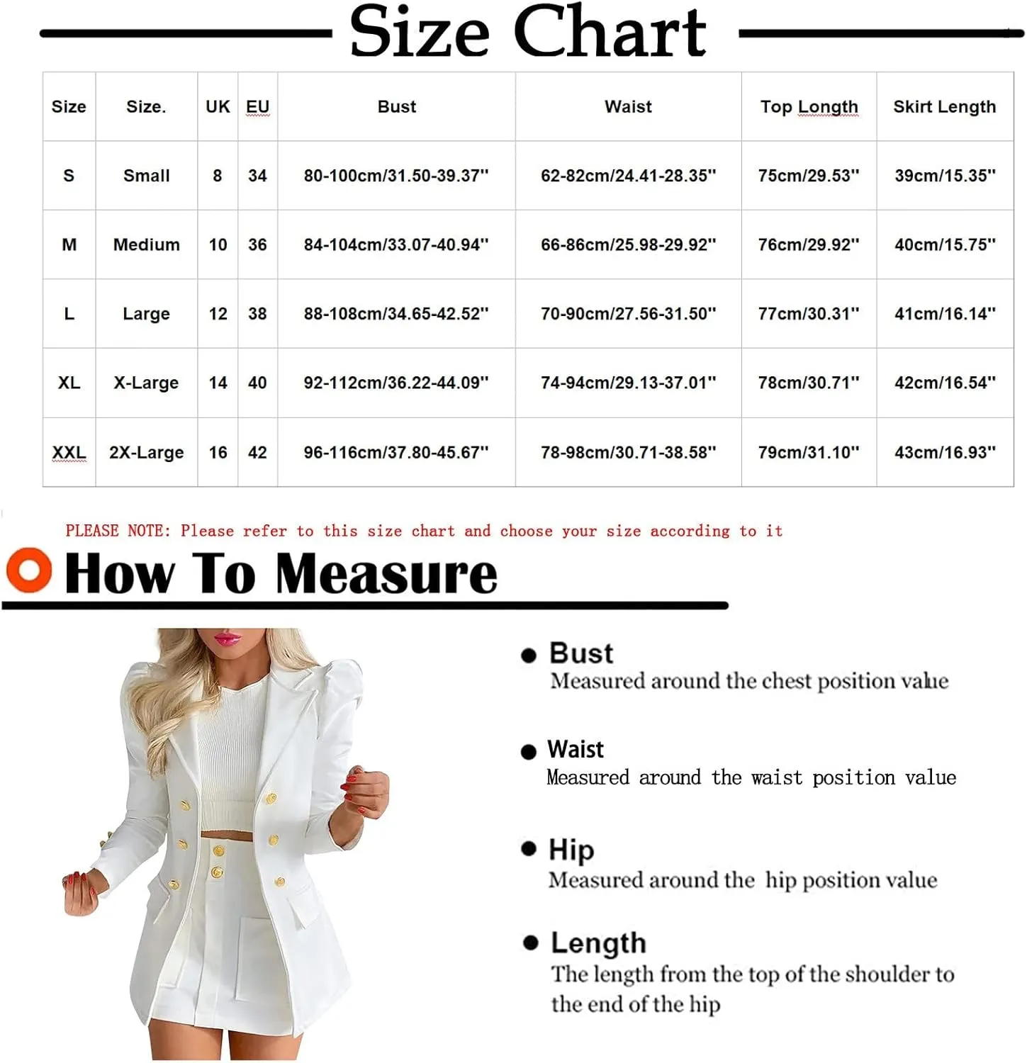Women's 2 Piece Outfits Casual Solid Long Sleeve Suits Button Work Coat High Waist Blazer Jacket and Mini Skirt Set