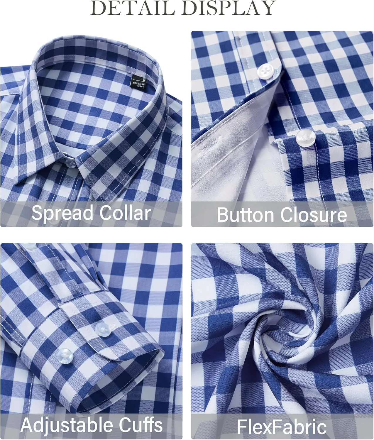 Women's Button Down Shirts Long Sleeve Dress Shirts Collared Fitted Work Office Blouse Tops Wrinkle Free