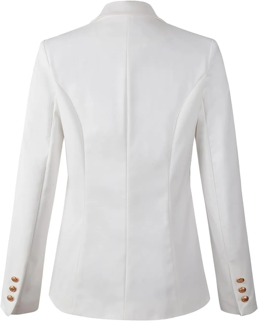Womens Double Breasted Blazer Ladies Jacket Work Suit