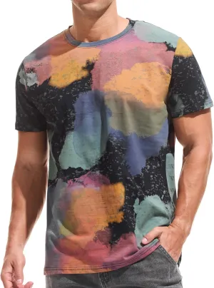YININF Mens Hipster Hip Hop Short Sleeve Print T-Shirt Shirts Men