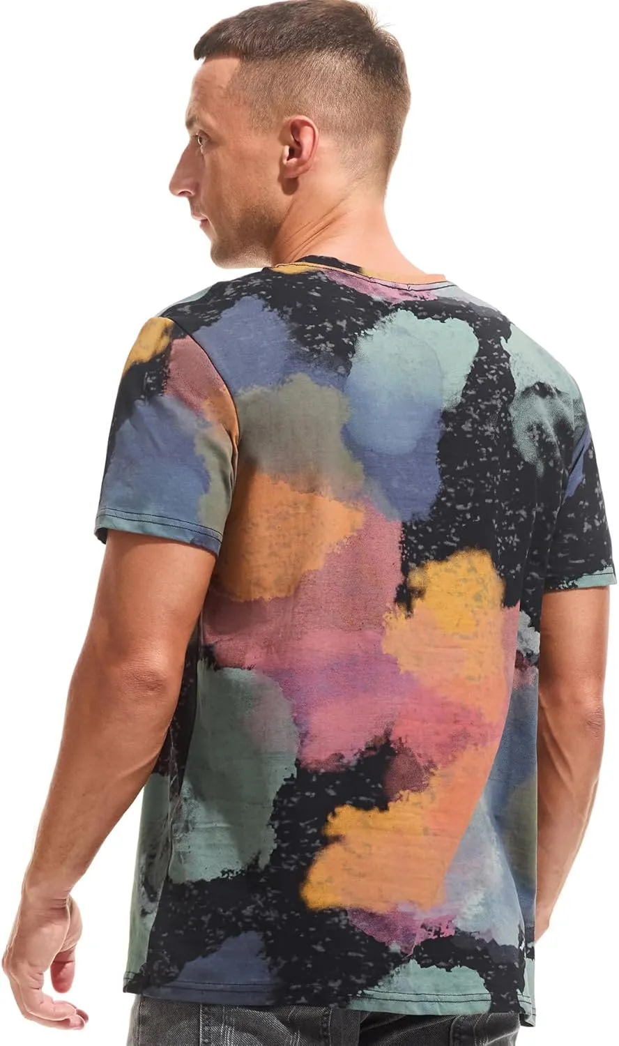 YININF Mens Hipster Hip Hop Short Sleeve Print T-Shirt Shirts Men