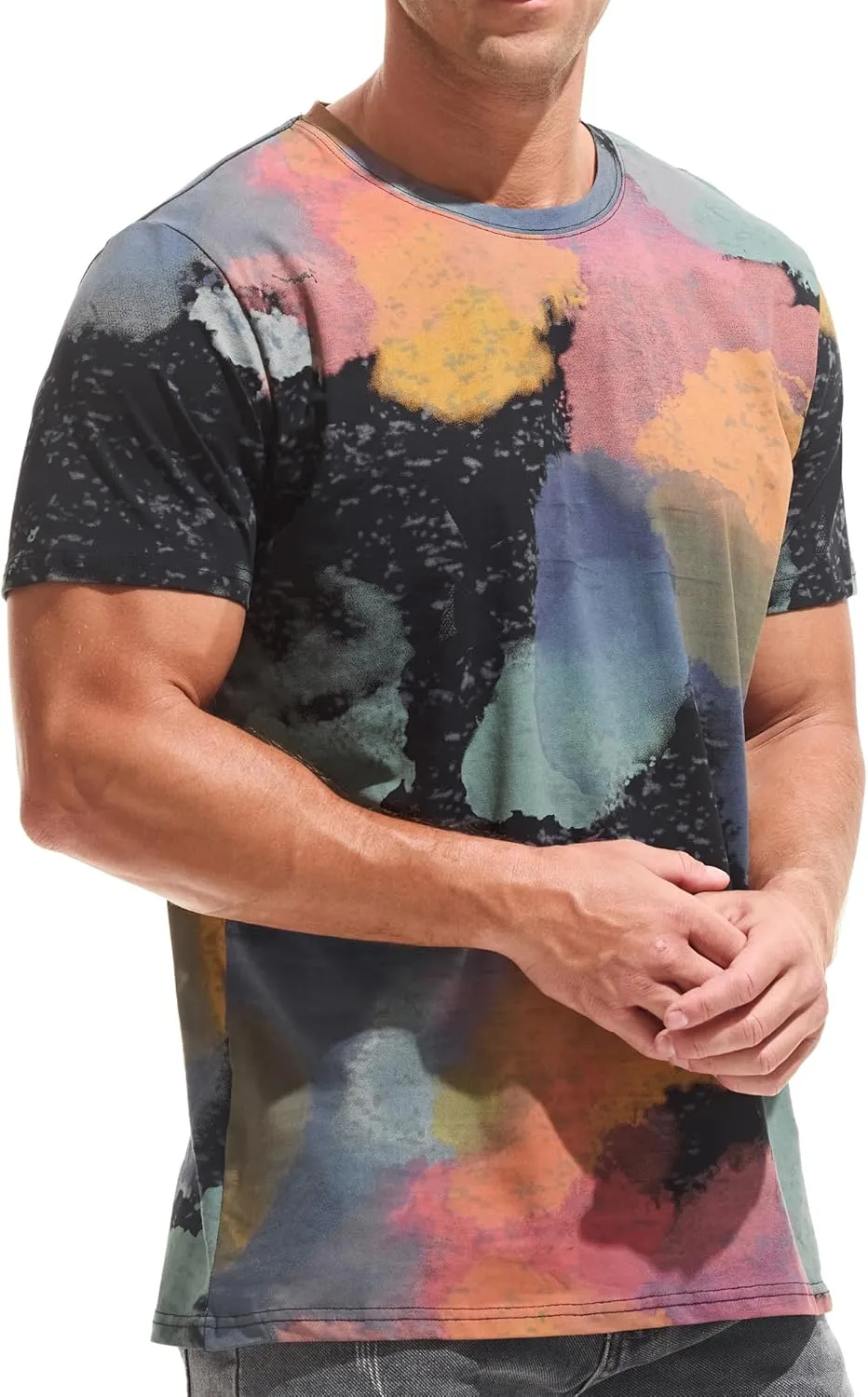 YININF Mens Hipster Hip Hop Short Sleeve Print T-Shirt Shirts Men