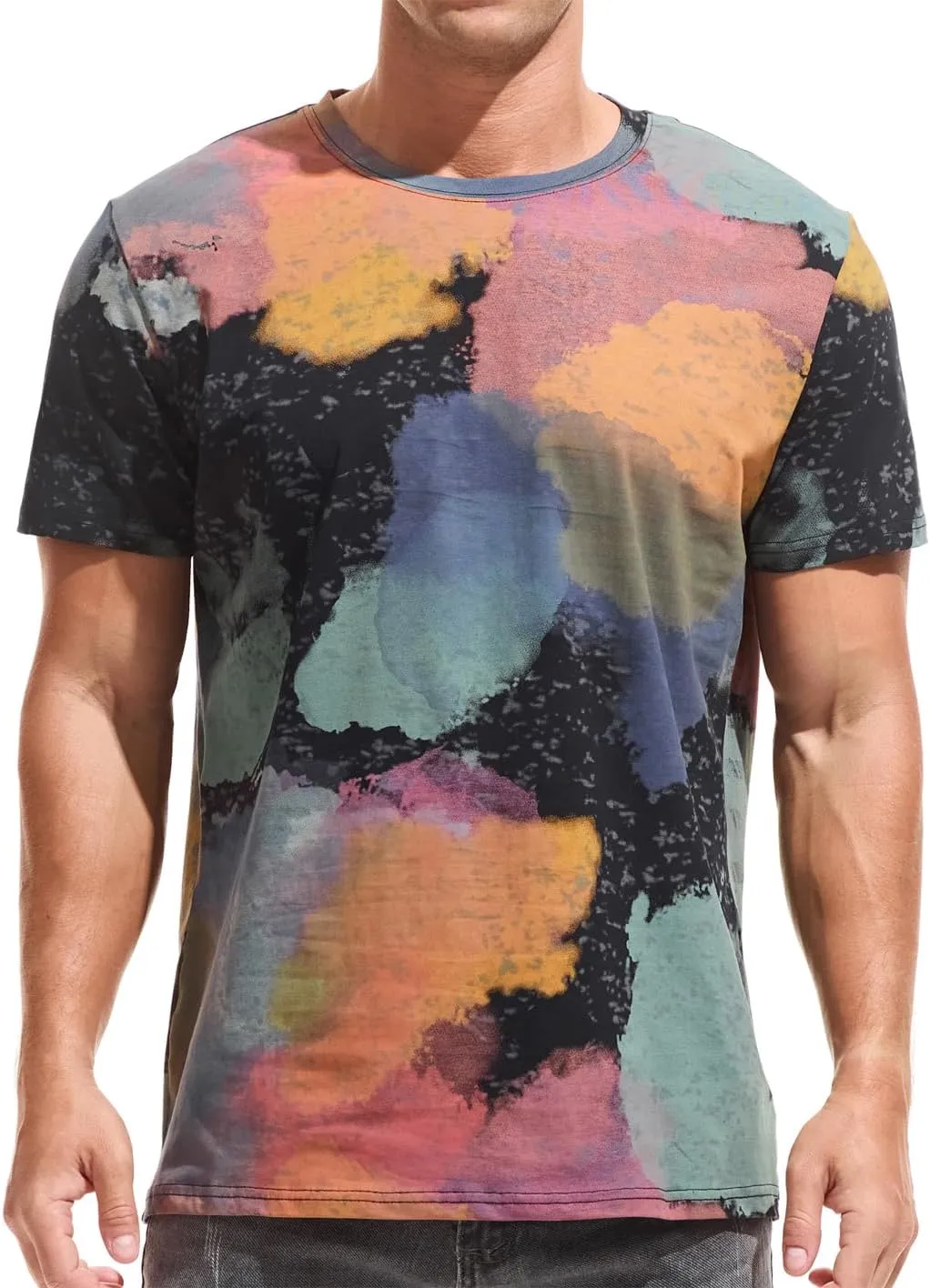YININF Mens Hipster Hip Hop Short Sleeve Print T-Shirt Shirts Men